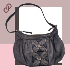 Y2K brighton mon amie masterpiece collection 3D floral applique shoulder bag